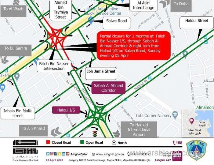 ashghal-announced-two-month-partial-closure-at-faleh-bin-nasser-intersection_qatar